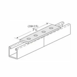 Discount 👏 PHD Manufacturing 7-1/4 in. 4- Hole Electro-Galvanized Splice Plate 👏