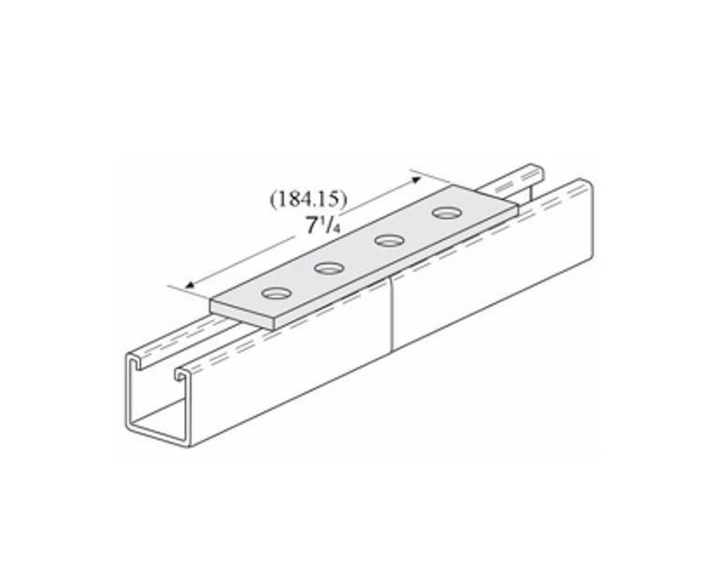 Discount ๐ PHD Manufacturing 7-1/4 in. 4- Hole Electro-Galvanized Splice Plate ๐