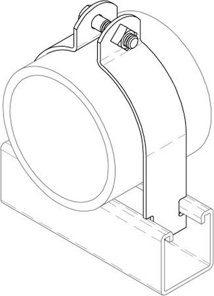 Cheapest โจ PHD Manufacturing 3 in. Electrogalvanized Low Carbon Steel Strut Pipe Clamp ๐